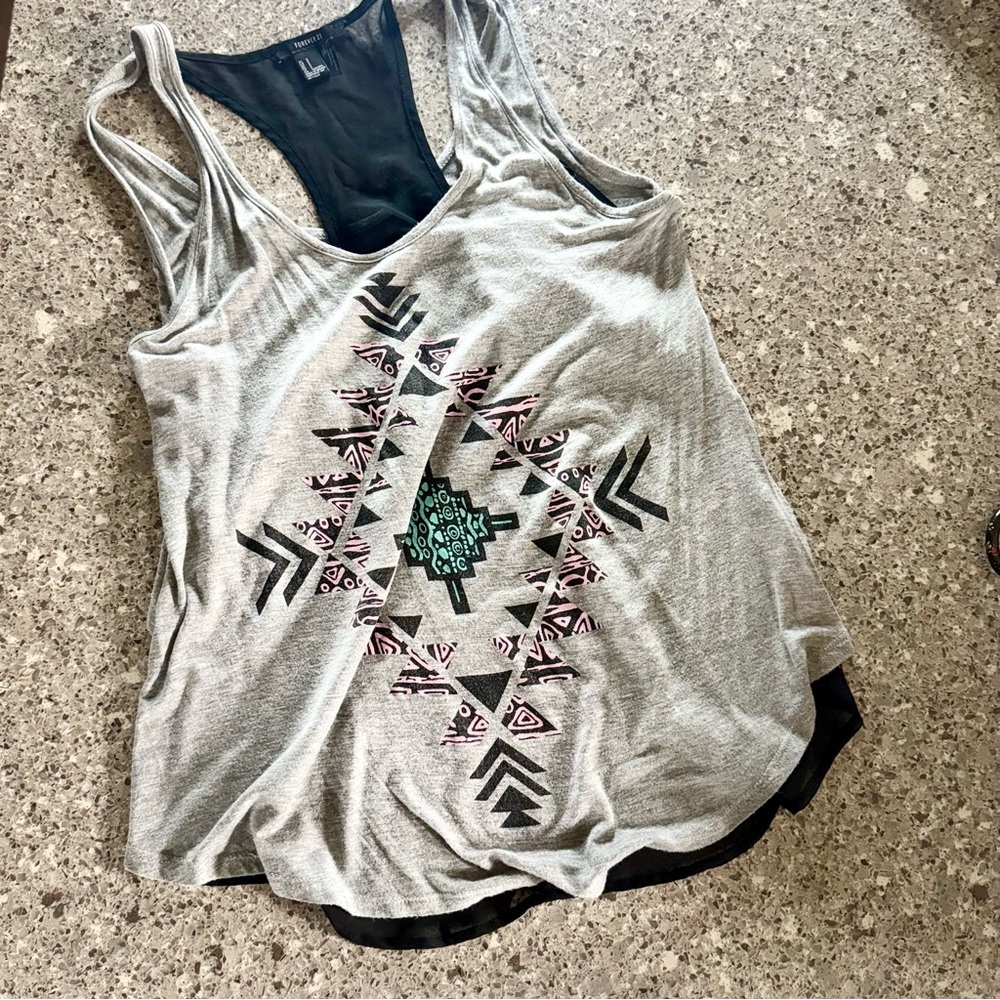Vintage Aztec Print Racerback Tank - Size Small ⭐🌵